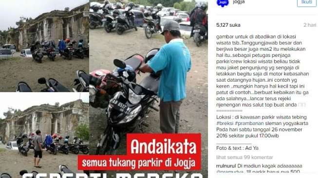 Meski Hanya Lakukan Hal Remeh, Tukang Parkir Ini Dipuji Netizen