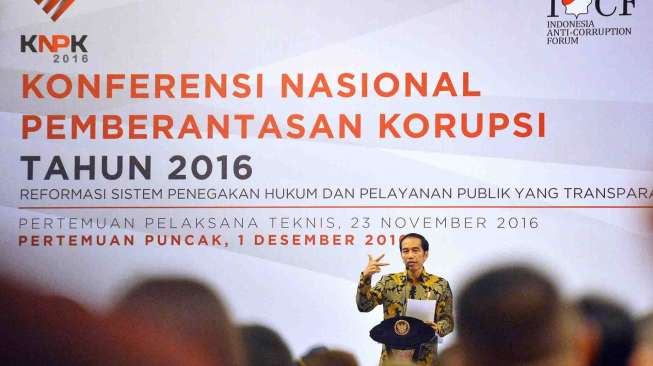 Jokowi Hadiri Konferensi Nasional Pemberantasan Korupsi