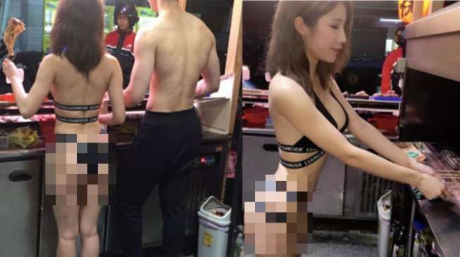 Pakai Busana Seksi, Penjual Daging Panggang Kebanjiran Pelanggan