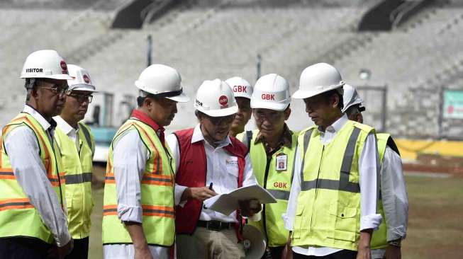 Jokowi Tinjau Renovasi GBK