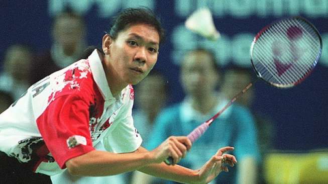 Susy Susanti  saat membela Indonesia di Piala Uber 1998 [AFP/Frederic Brown].