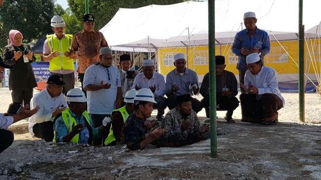 Jokowi Groundbreaking Rekonstruksi Masjid At-Taqarrub Aceh