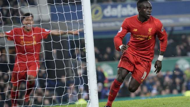 Gol Mane di Akhir Laga Bawa Liverpool Menangi "Derby Merseyside"