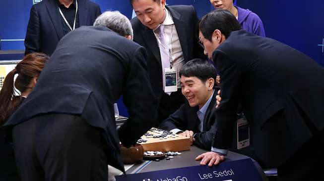 Kekalahan Go Lee oleh Google AlphaGo AI. [AFP]