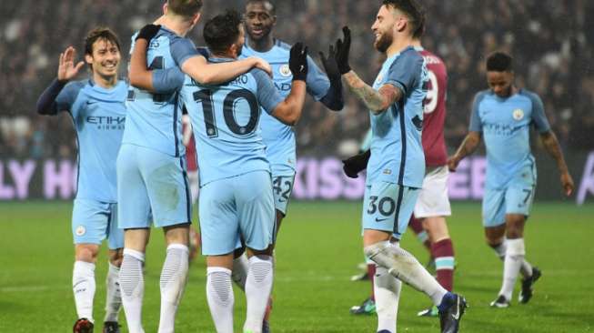 Pesta Gol, City Hancurkan West Ham 5-0