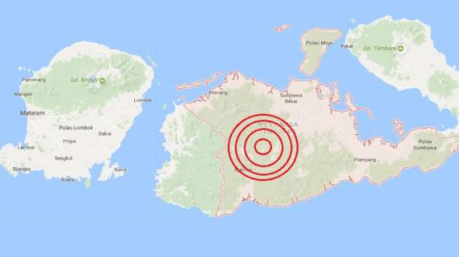 Rabu Dini Hari, Sumbawa Diguncang Gempa 5 SR