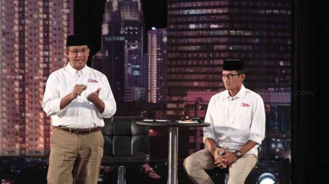 Calon Gubernur dan Wakil Gubernur DKI Jakarta Anies Baswedan-Sandiaga Uno