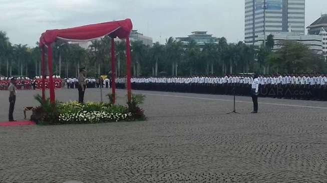 Kapolri Hadiri Apel HUT Satpam ke-36 di Monas