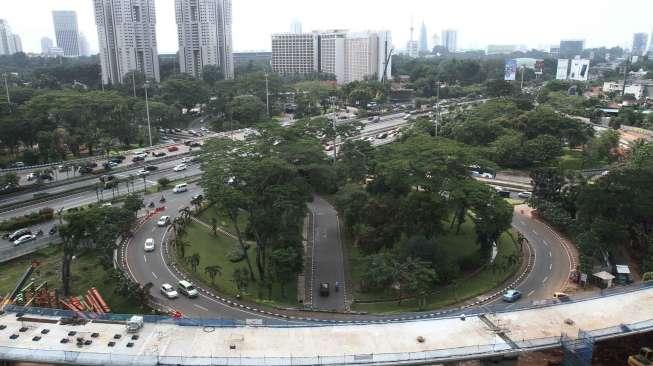 Sebelum Diresmikan  Jokowi, Simpang Susun Semanggi Diujicoba