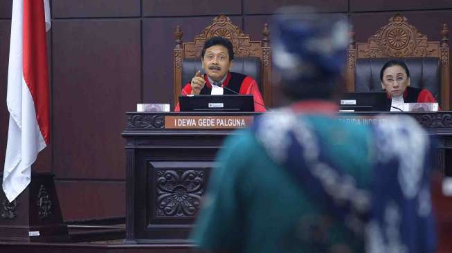 Sidang lanjutan uji undang-undang di Mahkamah Konstitusi, Jakarta, Senin (23/1).