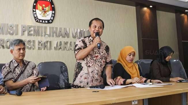 Keterangan pers terkait persiapan debat publik kedua calon Gubernur dan Wakil Gubernur DKI di Jakarta, Rabu (25/1).