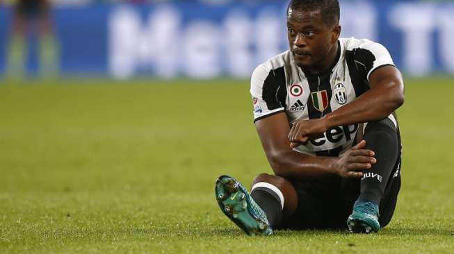 Bek Juventus Patrice Evra. MARCO BERTORELLO / AFP