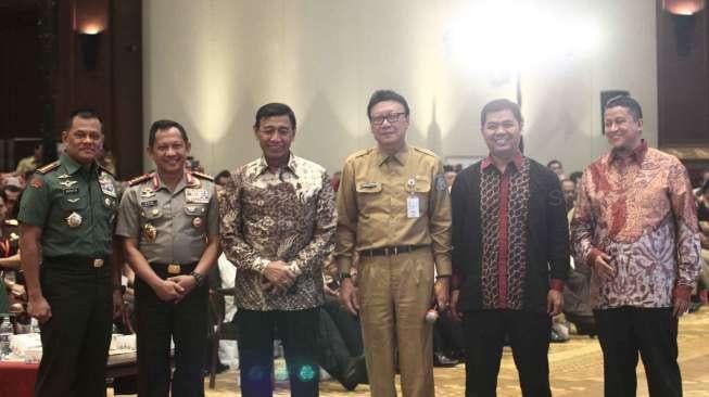 Kementerian Dalam Negeri menggelar Rapat Koordinasi Pemilihan Kepala Daerah (Rakor Pilkada) 2017 di Gedung Bidakara, Jakarta, Selasa (31/1).