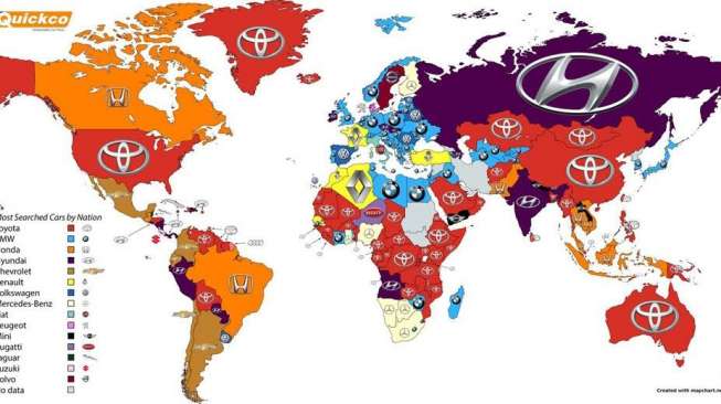 Toyota dan BMW Merek Mobil Paling Dicari di Google