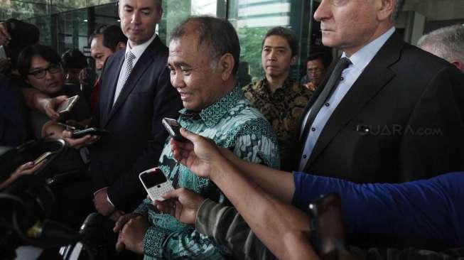 Menteri Kehakiman Australia Michael Keenan berkunjung ke gedung Komisi Pemberantasan Korupsi (KPK), Jakarta, Kamis (2/2).