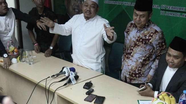 Ketua Majelis Ulama Indonesia (MUI) Kyai Haji Ma'ruf Amin sambangi Pimpinan Wilayah Nahdlatul Ulama DKI Jakarta, Rabu (7/2).