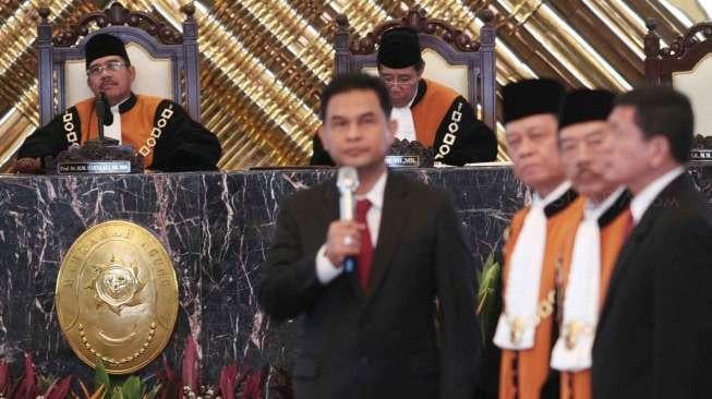 Acara pemilihan Ketua Mahkamah Agung (MA) di Gedung Kusuma Atmaja Mahkamah Agung, Jakarta, Selasa (14/2/2017). [Suara.com/Oke Atmaja]