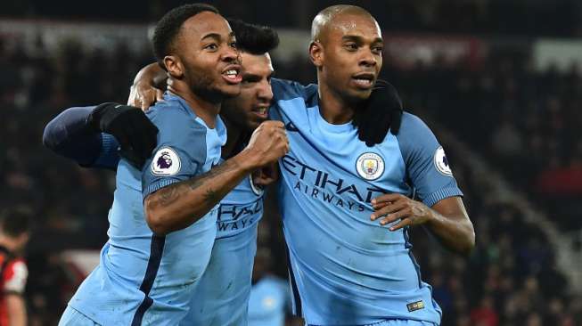 Permalukan Bournemouth, City Kembali Bayangi Chelsea
