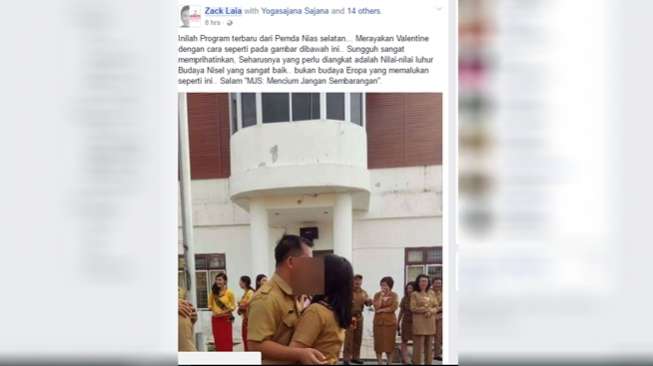 Foto PNS Berciuman saat Hari Valentine Bikin Heboh Dunia Maya