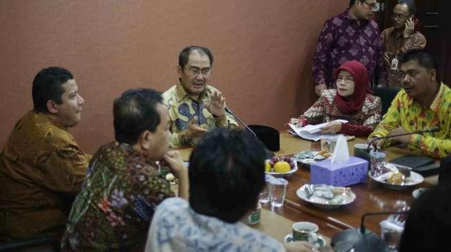 Rapat Koordinasi DKPP, KPU dan Bawaslu membahas Pilkada serentak 2017 di Jakarta, Kamis (23/2).