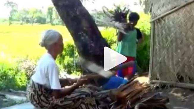 Cuma Makan Nasi Garam, Bocah Ini Setia Rawat Sang Nenek