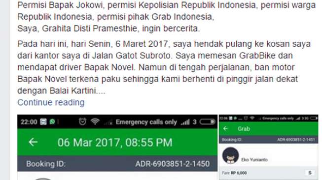 Lintasi Jalur Presiden, Penumpang Ojek Online Ditendang Polisi