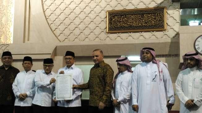 Kain Kiswah Ka'bah Hadiah Raja Salman Dipajang di Masjid Istiqlal