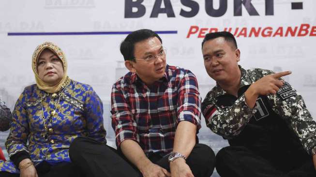 Gerakan Relawan Agus-Sylvi (Gerasi) deklarasi untuk Basuki-Djarot di Jakarta, Senin (13/3).