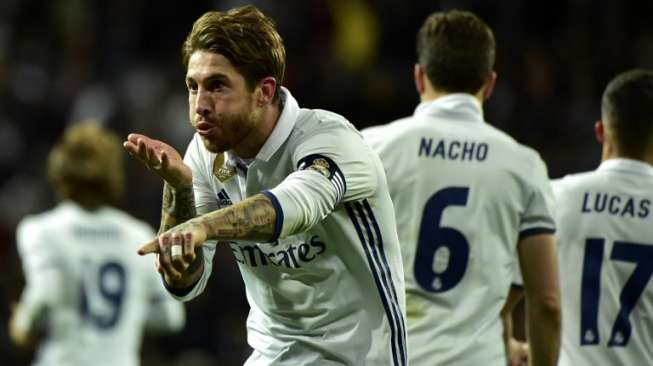 Madrid Geser Barcelona, Ramos Persembahkan Gol buat Istri