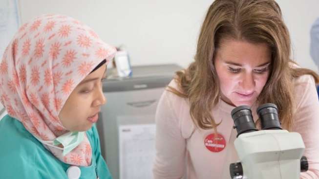 Melinda Gates ke Yogyakarta. [Facebook]