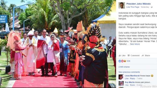 Curhat Jokowi Waktu Bilang "Horas" di Sumatera Utara