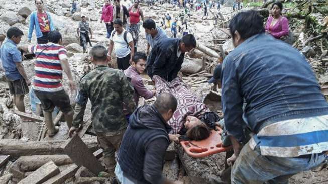 Tanah Longsor Tewaskan 112 Orang di Kolombia