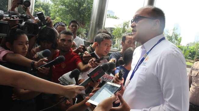 Kamar Dagang Indonesia menyambangi KPK, di Jakarta, Selasa (4/4).