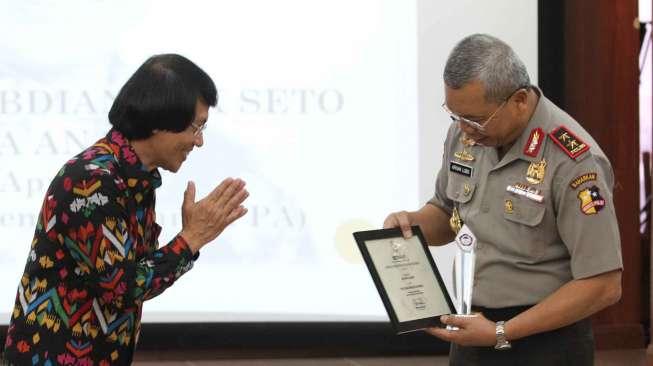 Acara peringatan 47 tahun pengabdian Kak Seto sebagai sahabat anak di aula Kementerian Pemberdayaan Perempuan dan Perlindungan Anak, Jakarta, Selasa (4/4/2017). [Suara.com/Oke Atmaja]