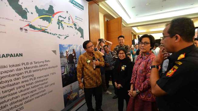 Acara Peringatan Satu Tahun Pusat Logistik Berikat (PLB) di Jakarta, Rabu (12/4).