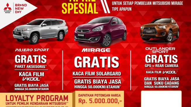 Beli Pajero atau Outlander Sport Dapat "Cashback'" Rp5 Juta