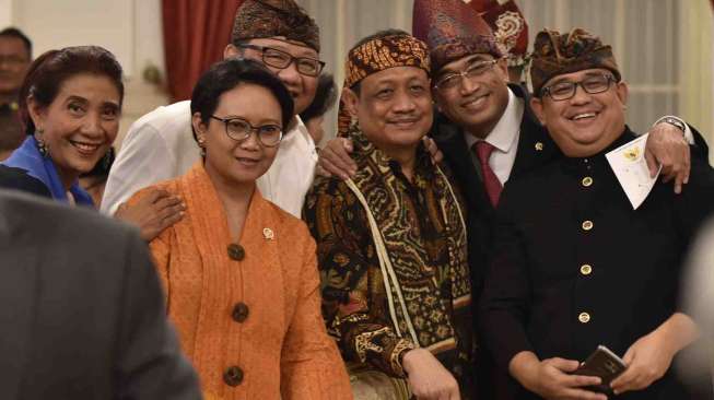 Peringatan Konferensi Asia Afrika dengan tema Keragaman Indonesia di Istana Negara, Jakarta, Selasa (18/4).