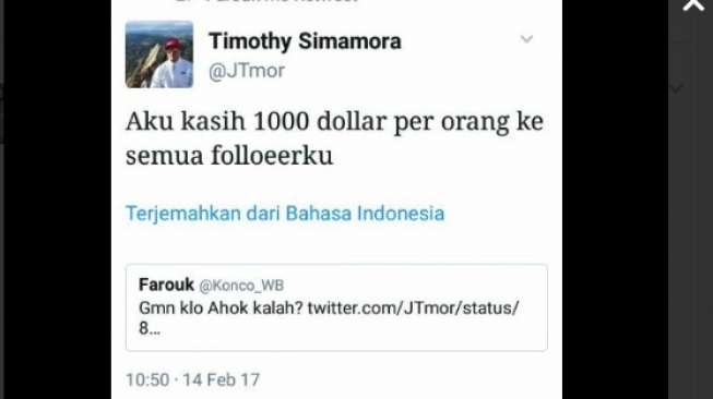 Janji Bagikan Dolar bila Anies Menang, Lelaki Ini Ditagih Netizen