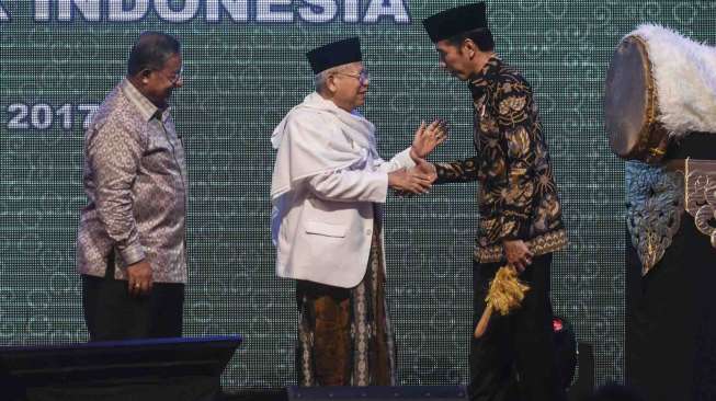 Presiden Joko Widodo menghadiri pembukaan Kongres Ekonomi Umat 2017 di Jakarta, Sabtu (22/4).