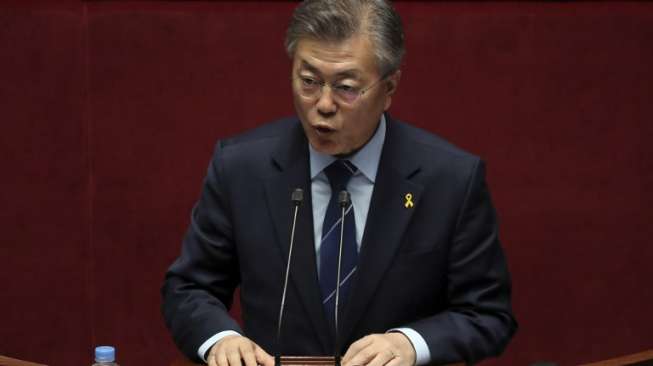 Kandidat Presiden Korea Selatan, Moon Jae-in. [AFP/Lee Jin-man]