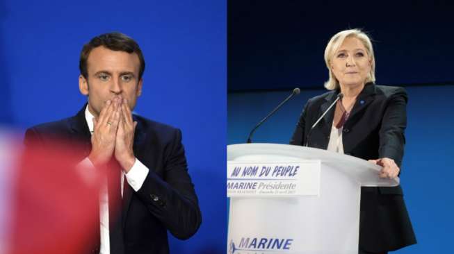 Macron dan Le Pen Melaju ke Putaran Kedua Pilpres Prancis