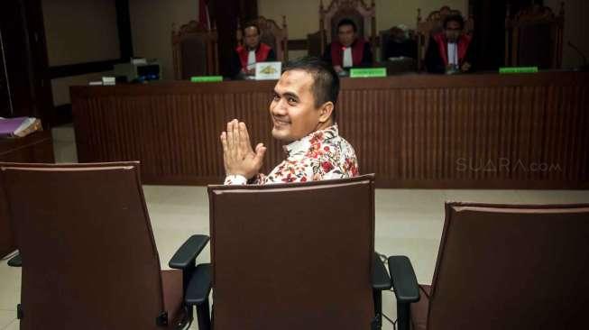 Saipul Jamil menjalani sidang perdana di Pengadilan Tipikor, Jakarta, Rabu (26/4).