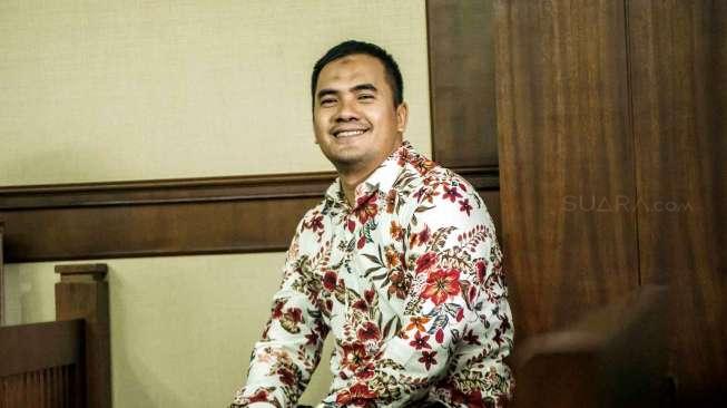 Saipul Jamil menjalani sidang perdana di Pengadilan Tipikor, Jakarta, Rabu (26/4).
