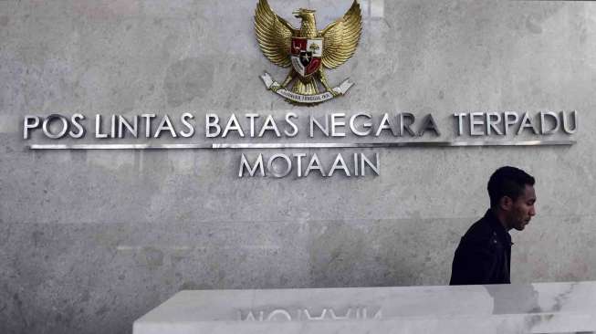 Pos Lintas Batas Negara (PLBN) Terpadu RI-Timor Leste di Motaain, Belu, NTT, Kamis (4/5).