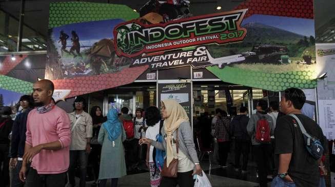 Indonesia Outdoor Festival (Indofest) 2017 di Jakarta Convention Center, Jakarta, Kamis (11/5).