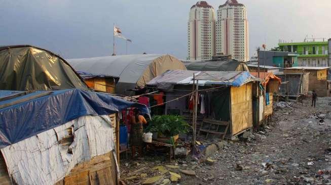 Kampung Akuarium, Penjaringan, Jakarta Utara, Kamis (11/5).