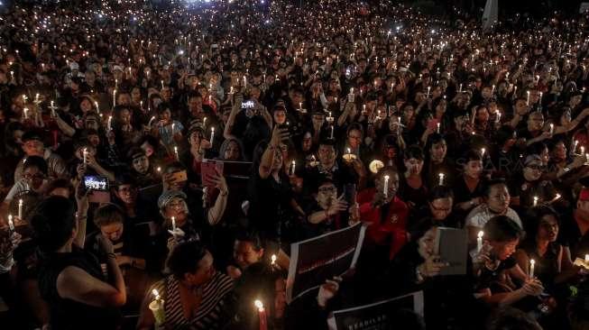 Sejumlah Pendukung Ahok Datangi Mako Brimob