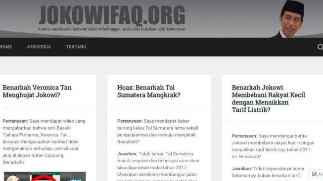 Cerita di Balik Munculnya Situs 'AntiHoax Jokowi', Jokowifaq.org