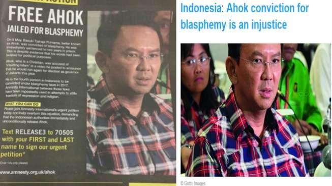 Amnesty International Ikut Kampanye Desak Indonesia Bebaskan Ahok