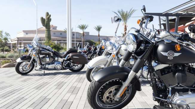 Ilustrasi motor-motor Harley Davidson (Shutterstock).